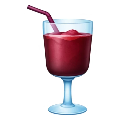 Square goblet filled with red wine slush sticker