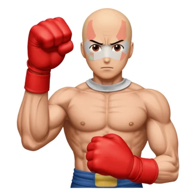 Saitama red hand punch sticker