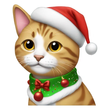 Cat wearing a Christmas outfit sticker
