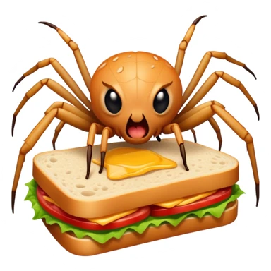 Spider eating sandwich sticker