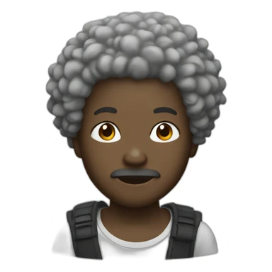 gaijin with afro hair sticker