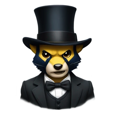 Wolverine wearing a top hat sticker