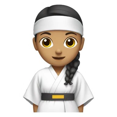 girl wearing a dobok white belt sticker