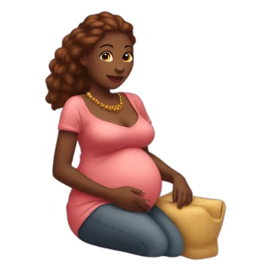 Femme congolaise enceinte  sticker