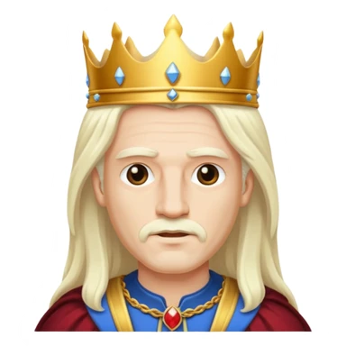 king with pure white long haired sticker