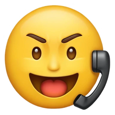 Mad emoji on the phone sticker