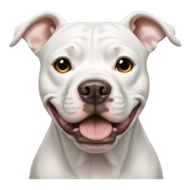 white pit bull dog sticker