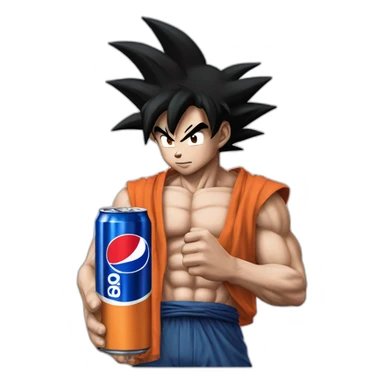 Ultra Instinct Goku drinking a Pepsi can  sticker