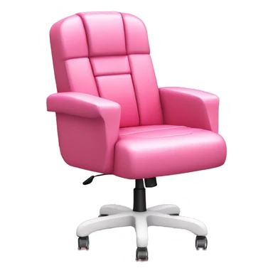 Rose red pink gamer girl chair with white accent with wheels.  sticker