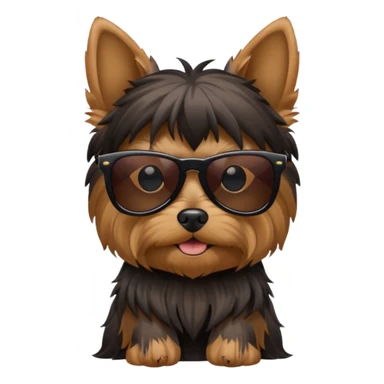 Yorkshire terrier with sunglasses  sticker