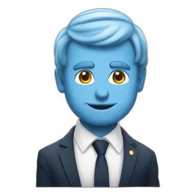 Macron met un bras tendu devant sa tête sticker