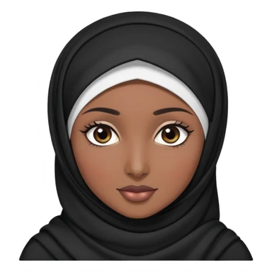 Hijabi with lash and black hijab.  sticker