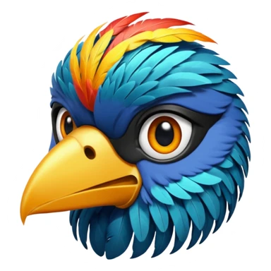 Un oiseau qui lance un regard sérieux  sticker