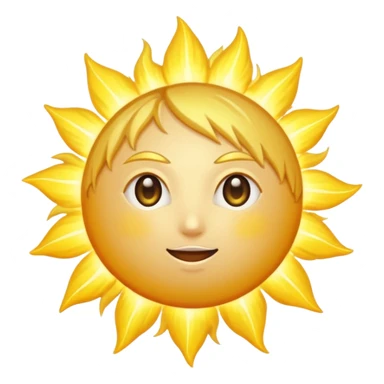 A large, bright sun, with an intense yellow center and golden rays all around, illuminated and vibrant.
Prompt: “A radiant golden sun, with long, bright rays all around, an intense yellow center, sticker