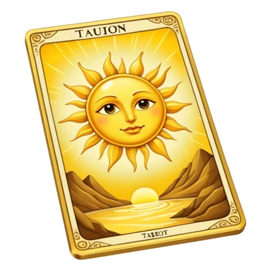 tarot cards sun sticker