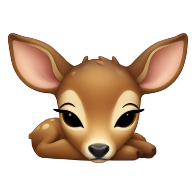 baby Deer sleeping sticker
