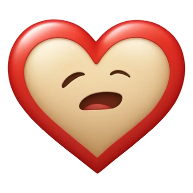 Red heart with the letter 'i' in the middle sticker