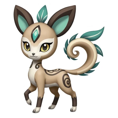 Tribal Painted Asian Graceful Gorgeous Meloetta-WereGarurumon-Trico-Pokémon-Fakémon-fusion-hybrid-creature sticker