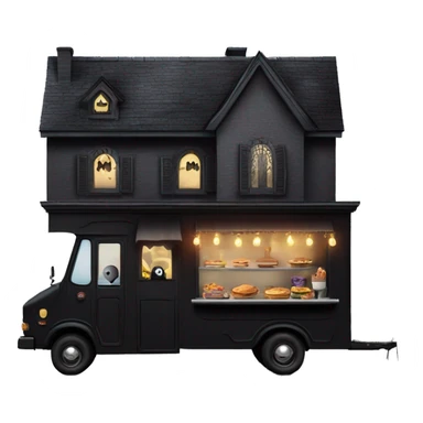 Reality morticia Addams haunted dream house on food truck  sticker