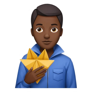 Street Origami Folder black man sticker