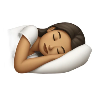Brunette girl sleeping sticker