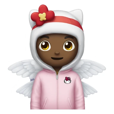 Boy x hello kitty x fly sticker