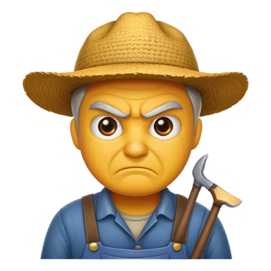 angry farmer  sticker