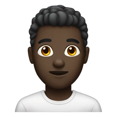 A black man darkskin man with a taper fade sticker