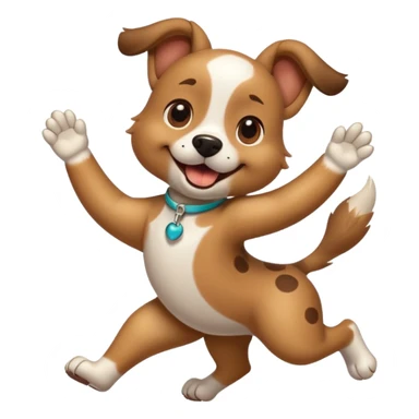 dancing dog with spot sticker