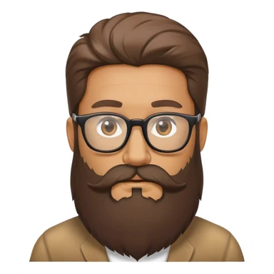 Glasses man with long beards  sticker
