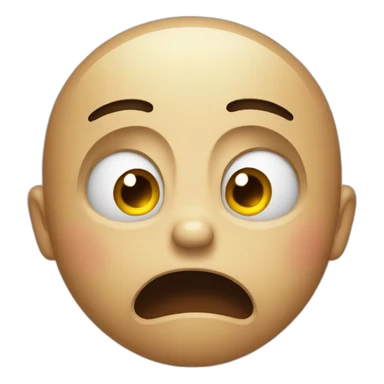 fully shocked and scared emoji face sticker