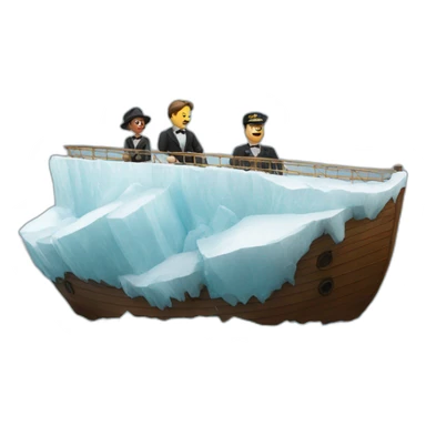 Titanic hiring a ice berg sticker