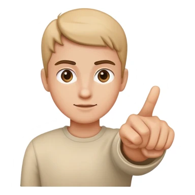 pointing forward sticker