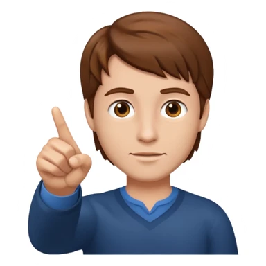 man pointing sticker