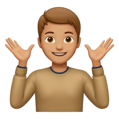 A person with the arms opened sticker