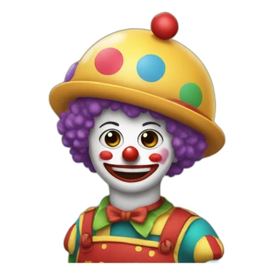 clown with helment sticker