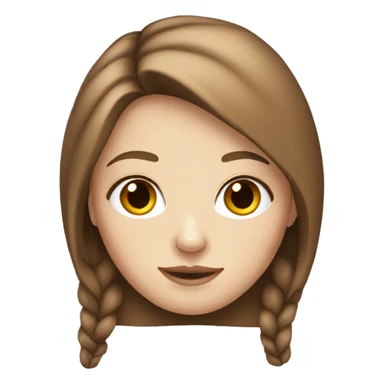 pretty white girl with brown hair sticker