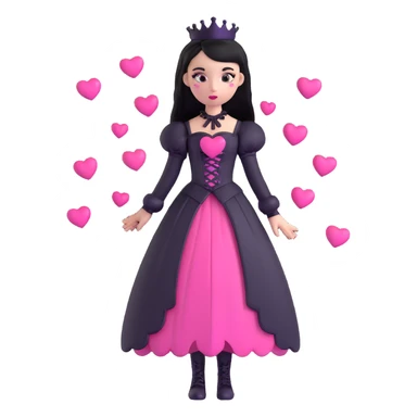 BLACKPINK-inspired gothic clothes ,  hearts, black and pink, cute,  sticker