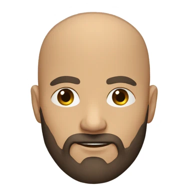 bald human rogue with brown beard  sticker