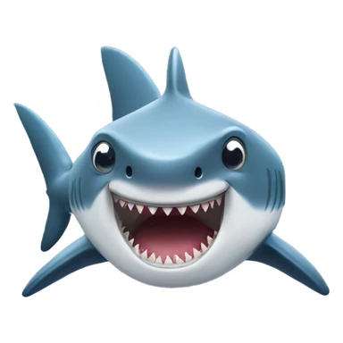 Shark with star eyes sticker