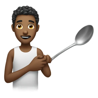 Guy with a spoon sticker