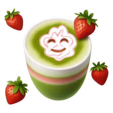 Strawberry matcha latte  sticker