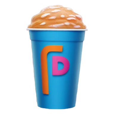 Blue Dunkin’ Donuts drink sticker