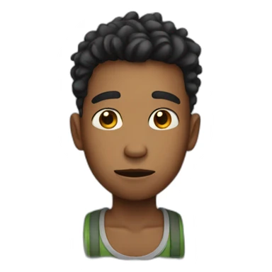 Boy with bad skin sticker