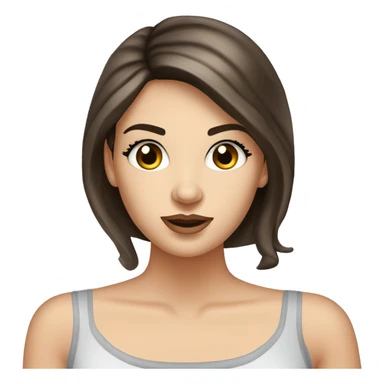 beautiful fancy brunette white girl looking at herself in vanity mirror  sticker