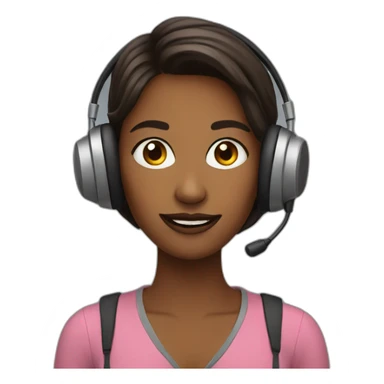 Podcast girl sticker