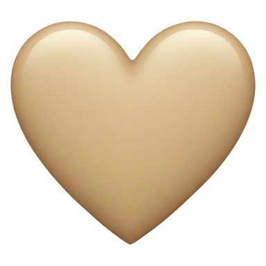 beige heart  sticker