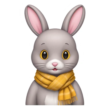 bunny with scarf sticker