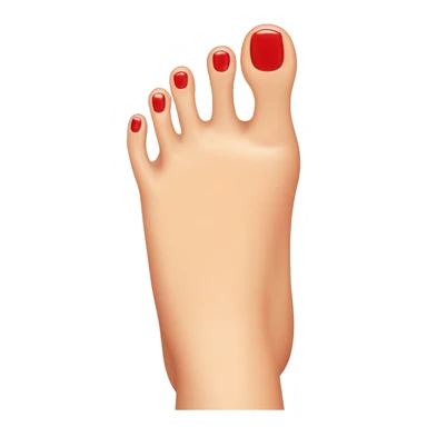 Red toenails on foot sticker