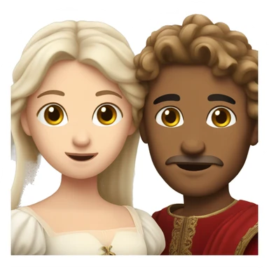 Romeo and Juliet of European appearance sticker